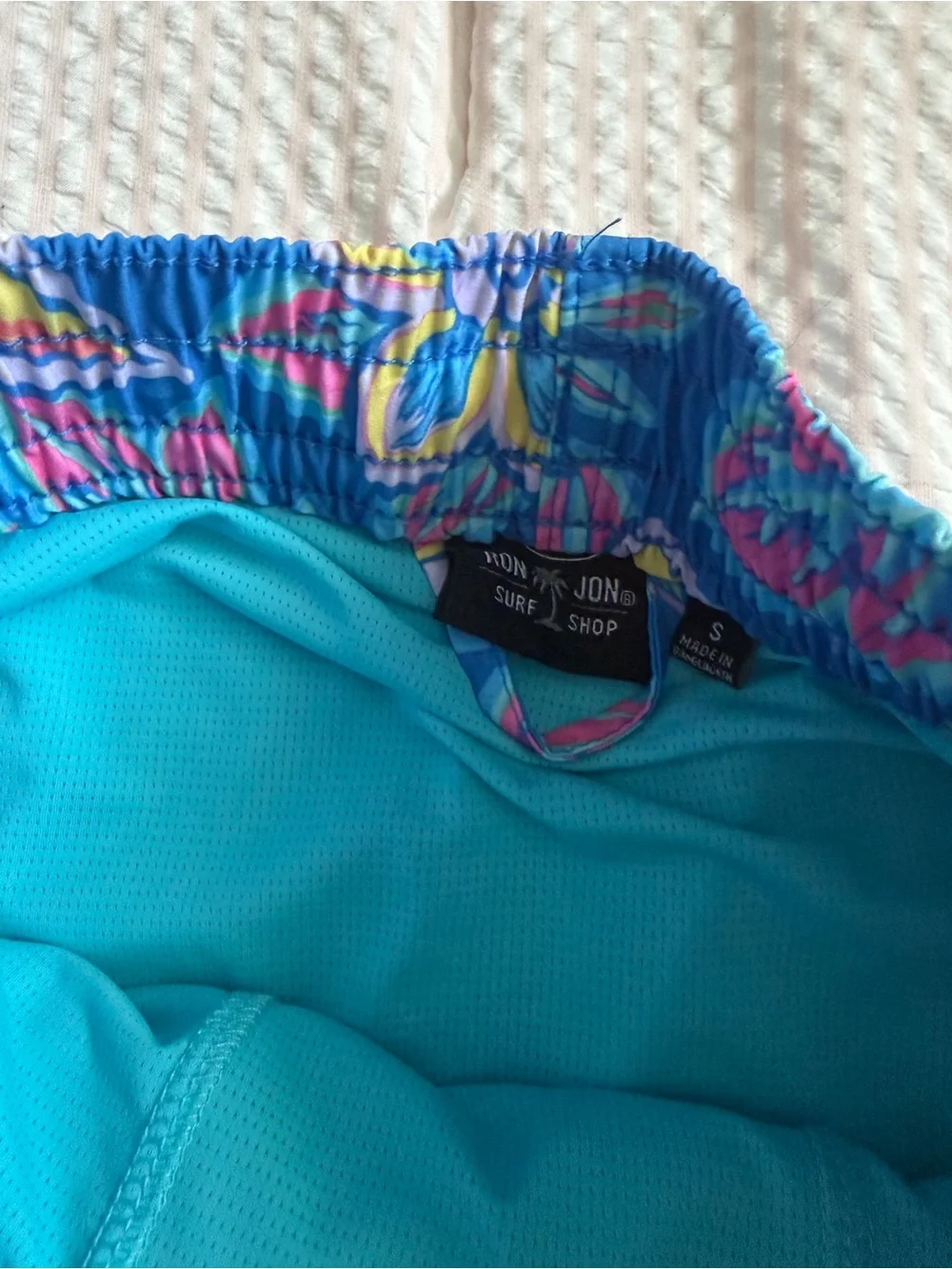 Men’s Ron Jon’s swim trunks